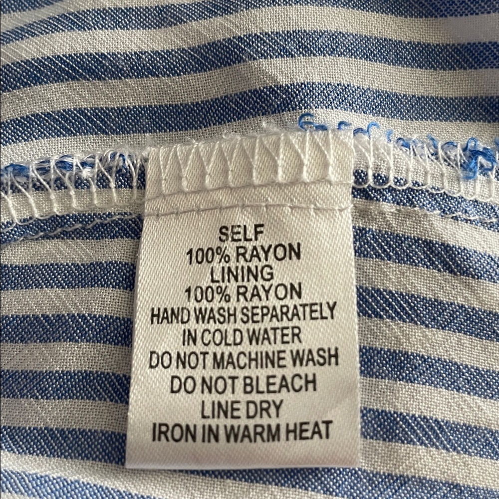 Cotton Candy Blue & White Striped Maxi Dress with Front Tie - Picture 15 of 15